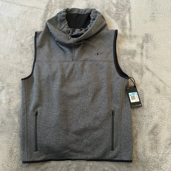NWT Nike Therma Sphere Training Vest Pullover Sweater MEDIUM Sleeveless Gray - Picture 1 of 6